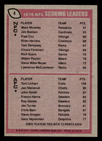 1977 Topps #4 Mark Moseley/Toni Linhart 1976 Scoring Leaders Near Mint+  ID: 501398
