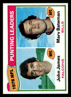 1977 Topps #6 John James/Marv Bateman 1976 Punting Leaders Near Mint  ID: 501405