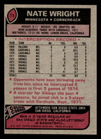 1977 Topps #11 Nate Wright Near Mint 