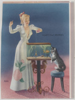 circ 1940's Mutoscope Pinup Girl "Tempting Morsel"  (3 x 4 inches)  #*sku36969