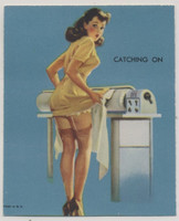 circ 1940's Mutoscope Pinup Girl  "Catching On"  (2 1/2 x 3 inches)  #*sku36973