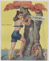circ 1940's Mutoscope Pinup Girl "Slick Trick"  (2 1/2 x 3 1/4 inches)  #*sku36977
