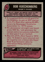 1977 Topps #33 Bob Kuechenberg Ex-Mint  ID: 501529