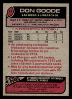 1977 Topps #97 Don Goode Ex-Mint  ID: 502058