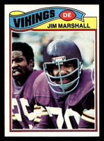 1977 Topps #105 Jim Marshall Ex-Mint  ID: 502090