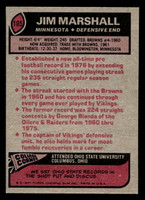 1977 Topps #105 Jim Marshall Ex-Mint  ID: 502091