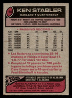 1977 Topps #110 Ken Stabler Ex-Mint  ID: 502110