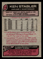 1977 Topps #110 Ken Stabler Ex-Mint  ID: 502111