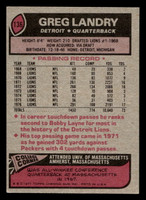 1977 Topps #136 Greg Landry Very Good 