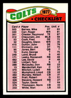 1977 Topps #202 Baltimore Colts CL Ex-Mint  ID: 502466