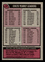 1977 Topps #202 Baltimore Colts CL Ex-Mint  ID: 502466