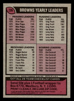 1977 Topps #206 Cleveland Browns CL Near Mint+  ID: 502484