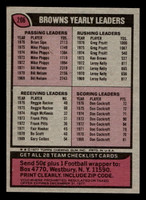 1977 Topps #206 Cleveland Browns CL Ex-Mint  ID: 502486