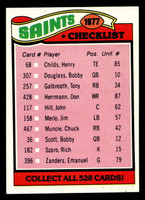 1977 Topps #217 New Orleans Saints CL Near Mint+  ID: 502532