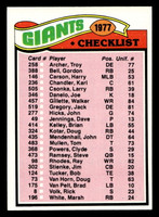 1977 Topps #218 New York Giants CL Near Mint  ID: 502538