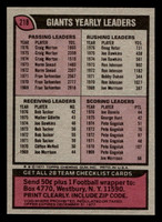 1977 Topps #218 New York Giants CL Near Mint  ID: 502540