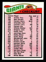 1977 Topps #218 New York Giants CL Ex-Mint  ID: 502541