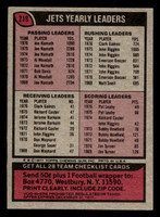 1977 Topps #219 New York Jets CL Excellent+ 