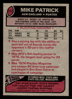 1977 Topps #313 Mike Patrick Near Mint  ID: 502880