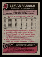 1977 Topps #325 Lemar Parrish Near Mint  ID: 502919