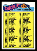 1977 Topps #417 Checklist 397-528 Excellent+ 
