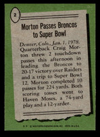 1978 Topps #2 Craig Morton HL Near Mint  ID: 503947