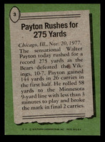 1978 Topps #3 Walter Payton HL Ex-Mint  ID: 503951