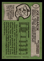 1978 Topps #7 Joe Pisarcik Near Mint  ID: 503968