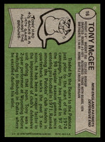 1978 Topps #16 Tony McGee Ex-Mint  ID: 504007