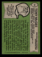 1978 Topps #16 Tony McGee Near Mint+  ID: 504009