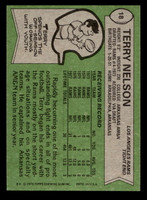 1978 Topps #18 Terry Nelson Near Mint  ID: 504018