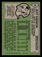 1978 Topps #58 Jeff Siemon Near Mint+  ID: 504199