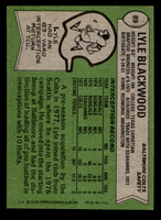 1978 Topps #89 Lyle Blackwood Near Mint  ID: 504332
