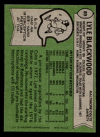 1978 Topps #89 Lyle Blackwood Near Mint  ID: 504333