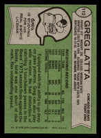 1978 Topps #112 Greg Latta Near Mint  ID: 504431