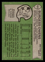 1978 Topps #121 Burgess Owens Ex-Mint  ID: 504474