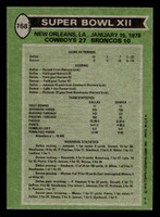 1978 Topps #168 Super Bowl XII Ex-Mint 