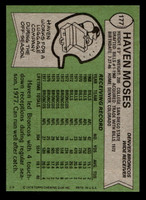 1978 Topps #177 Haven Moses Near Mint  ID: 504718