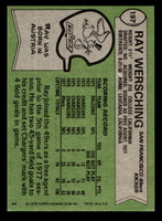 1978 Topps #197 Ray Wersching Near Mint  ID: 504811
