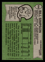1978 Topps #209 Bill Simpson Near Mint  ID: 504867