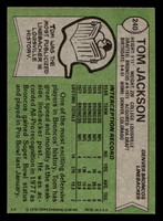 1978 Topps #240 Tom Jackson Near Mint RC Rookie  ID: 505005