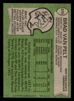 1978 Topps #270 Brad Van Pelt Near Mint  ID: 505143