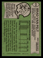 1978 Topps #270 Brad Van Pelt Near Mint  ID: 505144