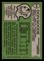 1978 Topps #279 Don Goode Near Mint  ID: 505185