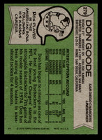 1978 Topps #279 Don Goode Near Mint  ID: 505186