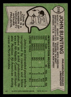 1978 Topps #319 John Bunting Near Mint  ID: 505355