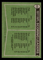 1978 Topps #334 Errol Mann/Walter Payton 1977 Scoring Leaders Near Mint  ID: 505415