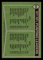 1978 Topps #336 Ray Guy/Tom Blanchard 1977 Punting Leaders Ex-Mint  ID: 505422