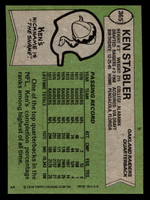 1978 Topps #365 Ken Stabler Near Mint  ID: 505562