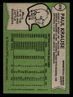 1978 Topps #378 Paul Krause Very Good 